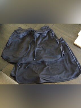Women's Black Drawstring Skort - Classic Casual set of 2